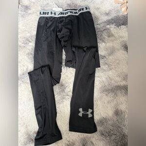 Under Armour Black Performance baselayer Leggings youth L